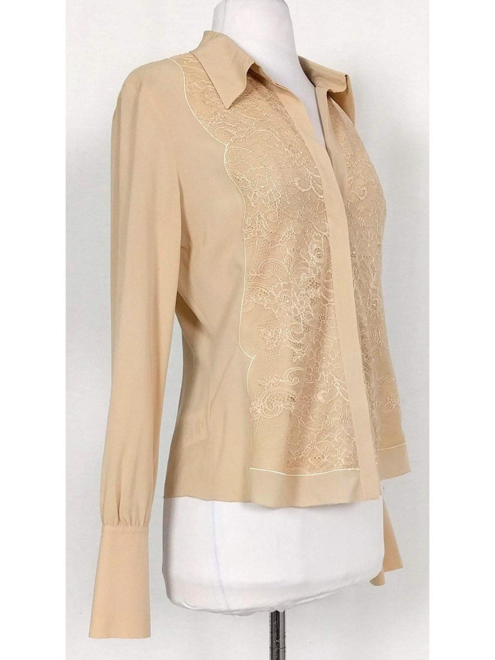 Herve Leger Silk & Lace Shirt